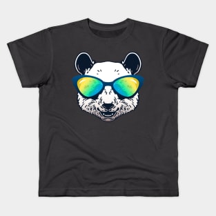 Summer Vibes Panda with Sunglasses Kids T-Shirt